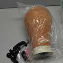 Leeven 21"-24" Canvas Block Head for Wigs Styling & Display - Brown Mannequin Canvas Wig Head With Stand, Wig Cap, T-Pins, C-Needles, C Clamp & Hair Clips