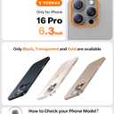 TORRAS Slim Fit for iPhone 16 Pro Case, Ultra Thin for iPhone 16 Pro Case, Lightweight Matte Anti-Scratch Hard PC Cover Phone Case for iPhone 16Pro 6.3 inch, Black