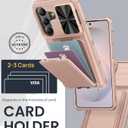 SSLOTSCASE for Samsung Galaxy S26+ Plus Case with Wallet & Sliding Lens Cover & Kickstand & Credit Card Holder & Camera Stand, Military-Grade Protection Phone Case Cover for S26+ Plus 2026, Rose Gold