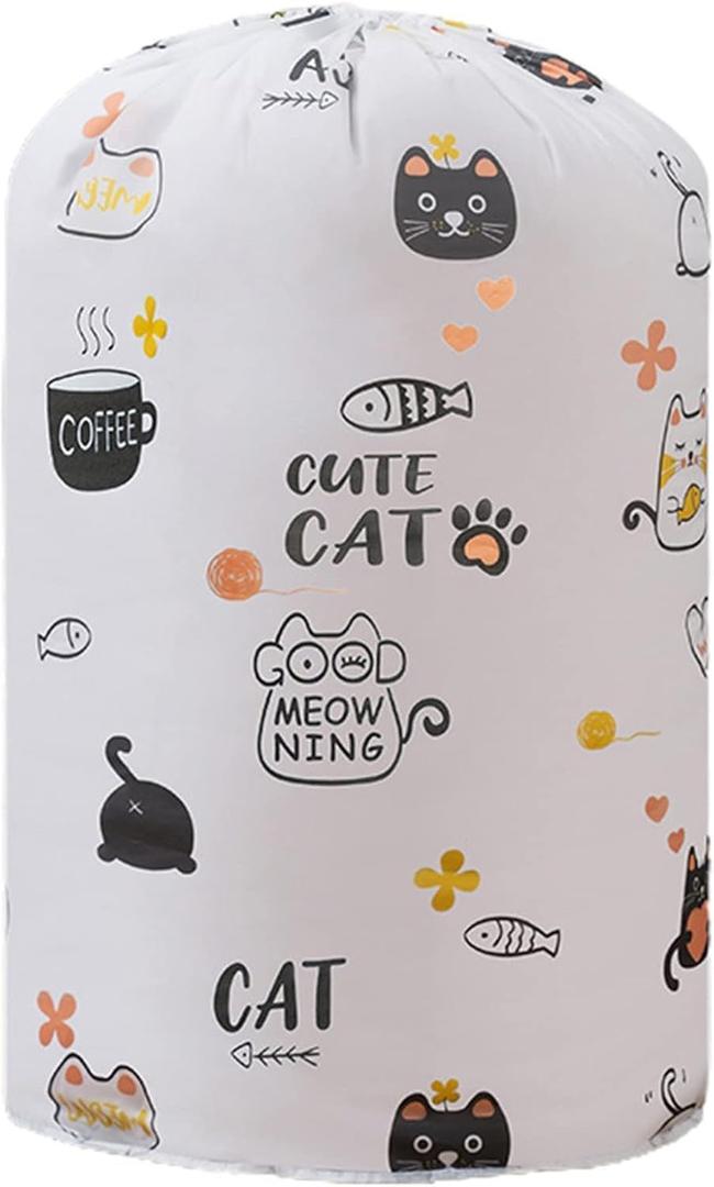 Large Clothes Storage Bag – 85×45cm Foldable Laundry Hamper, Closet Organizer for Quilts, Jackets, Sweaters – Space Saving & Durable Fabric Bin with Drawstring Closure