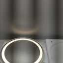 ROLOVE Makeup Mirror with Lights, 18 Inch Vanity Mirror with Lights, Lighted Makeup Mirror, Smart Touch Control 3 Colors Dimmable Round Lighted Vanity Mirror, Tabletop  Desk Mirror, 360Rotation (White)