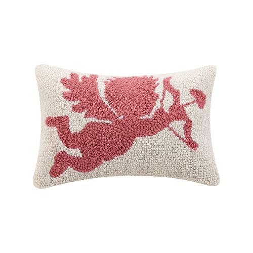 Peking Handicraft 30TG883C12OB Cupid Hook Embroidered Pillow, 12-inch Length