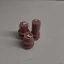 MTLEE 3 Pcs 4.7, 4.2, 3.2 in Height, Small Ribbed Pillar Candles Scented Aesthetic Modern Decorative Soy Wax Candles for Wedding Dinner Christmas Home Decor(Pink)