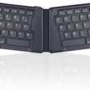 Perixx PERIBOARD-805E US, Wireless Foldable Ergonomic Bluetooth Keyboard, Ultra-Thin X Type Keys, Compatible with iOS, Android, or Windows Smartphone, Tablet, or Laptops, US English