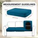 hyha 12Pcs Patio Cushion Covers, Stretch Outdoor Couch Cushion Covers, Washable Outdoor Chair/Sofa Slipcovers for Patio Furniture Cushions Protector with Elastic Bottom(Peacock Blue,Cover Only)