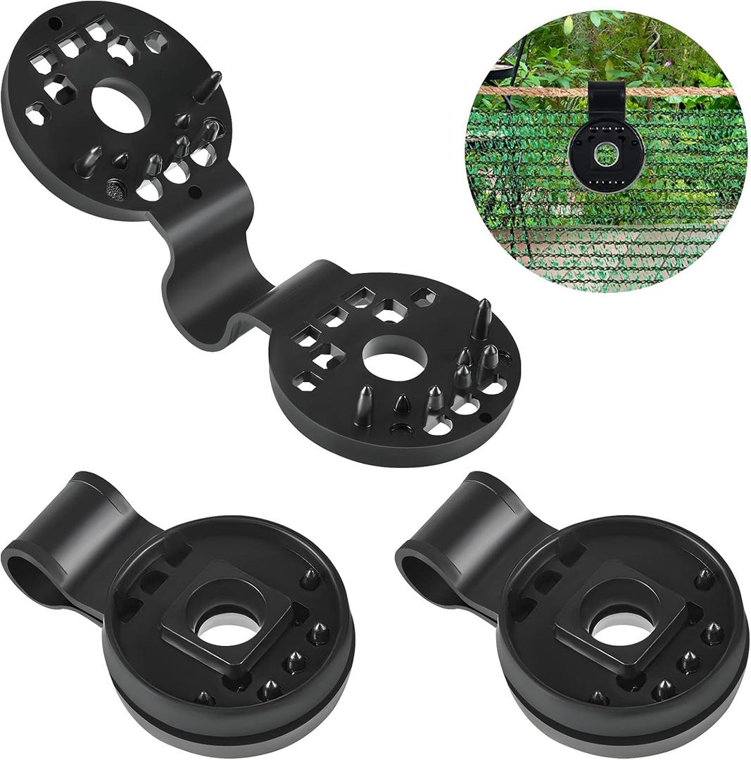 Frienda 30 Pieces Round Shade Cloth Plastic Clip Reusable Heavy Duty Sunshade Fabric Net Fixing Clip Attachment and Placement for Sun Shade Net Anti Bird Garden Waterproof Netting Accessories(Black)