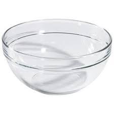8-inch Round Tempered Glass Bowl for Mixing Salad or Cereal, Set of 2