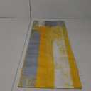 Emvency Yellow Abstract Table Runner, Modern Grey White Art Painting for Kitchen Coffee Table Family Dinners Holiday Parties Wedding Events Decor(13x72 inch)