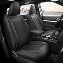 GIANT PANDA Pu Leather Car Seat Covers Full Set Custom Fit Ford Explorer XLT,ST-LINE,Limited,Timberline 2020 2021 2022 2023 2024-7 Seats,Three-Row Model, Second Row 40/20/40 Split- (Black) (7 Seats,2020-2024 XLT,ST-LINE,LIMITED,TIMBERLINE, Black (Diamond Style))