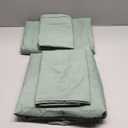 Horbaunal Sage Green Ruffle Sheets King Size 6 Piece, Fits 16" Deep Mattress, Microfiber Green King Sheets with 2 Ruffled Pillowcases, Shabby Chic King Bed Sheet Set