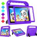 BMOUO Kids Case for Fire HD 10 Tablet (13th/11th Generation, 2023/2021) with Screen Protector, Shockproof Case for Amazon Fire HD 10 Tablet - Purple