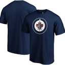 NHL Kids Youth 8-20 Official Team Color Polyester Performance Primary Logo Short Sleeve T-Shirt (14-16, Winnipeg Jets Navy)