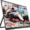 UPERFECT 24" 120Hz Portable Monitor 1080P 100% sRGB with Built-in Stand & VESA, HDMI USB-C FHD Travel Monitor for Laptop/MacBook/SteamDeck/Phone/Mini PC, External Second Screen for Gaming & Work