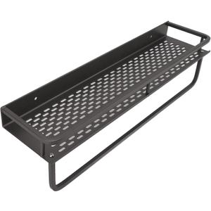 Shower Accessory, Versatile Shower Caddy, Gray Aluminum Alloy for Bathroom (30cm / 11.8in)