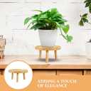 balacoo Solid Wood Plant Stand 5.11 Inch Small Indoor Flower Pot Holder Plant Shelf Rack for Living Room Balcony Desk with Natural Wood Finish