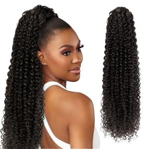 SuCoo Drawstring Ponytail Extension for Women Curly Ponytail Extension Synthetic Hair Natural Wavy Hair Pieces for Daily Use (#2,28inch,160g)