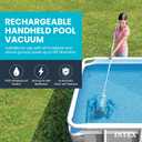 INTEX Rechargeable Handheld Pool Vacuum Cleaner with 94 Telescoping Pole, 2 Brush Heads, & Shaft Adapter for PureSpas & Pools