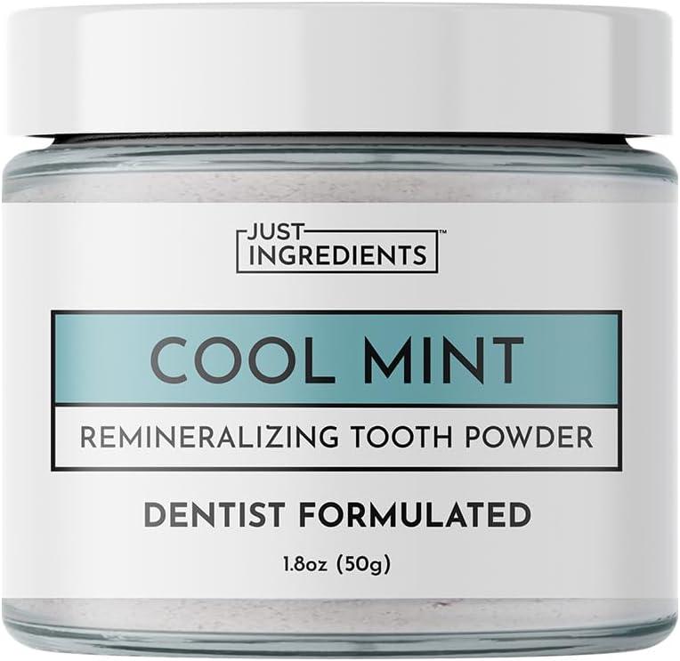 Remineralizing Tooth Powder  Fluoride-Free Oral Care  Gently Cleans & Whitens  Supports Strong Teeth & Fresh Breath  Vegan, Non-GMO, Made with Real Food Ingredients (Regular, Remineralizing) (1 Ounce (Pack of 1))