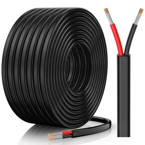CONEPY 14 Gauge Wire, 14 AWG 2 Conductor Electrical Wire, Flexible/Oxygen-Free Tinned Copper/Stranded PVC 14/2 Cord for Automotive, Marine, LED Strips, Solar, RV, Lighting (30FT)