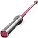 RITFIT Olympic Barbell 4ft/4.8ft/6ft - 2 Inch Weight Bar for Strength Training, Weightlifting, Squat, Deadlift, Bench Press, Curl, Overhead Press - 350lbs/500lbs Capacity (Pink)