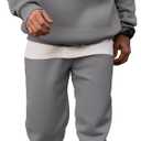 JMIERR Men's 2 Piece Outfits Crew Neck Sweatshirt Tracksuit & Joggers Sweatpants Sweatsuit Set (X-Large, Medium Grey)