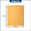 Bubble Mailer Envelopes, 25 Pack Kraft Padded Envelopes, Large Bubble Mailers 9.5x13.5 Inch, Self-Seal Shipping Envelope, Tear-Resistant Mailing Envelope Padded
