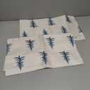 DFXSZ Christmas Pillow Covers 18x18 inch Set of 2 Winter Blue Christmas Tree Decorative White Throw Pillow Covers Winter Famliy Decoration for Home Couch TH-30M18