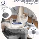 Cat Tree 32 Inches Small Cat Tower with Large Hammock Dia 15.7,Self Groomer, Fully Scratching Post, Removable Top Bed and Wide Hideway Condo for Indoor Cats-Gray