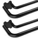 2 Pack Black Wrap Around Double Curtain Rods Set, USFOOK Blackout Dual Curtain Rods for Windows 32 to 58 Inch, 6/8 Inch Room Darkening Curtain Rod, Decorative Drapery Rods for Home