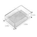 4 x Transparent Cigarette Case for King Size 85mm, Holds 20 Cigarettes,Stylish with Gold Powder Design (White)