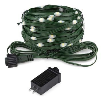 LED Bright Christmas Christmas Lights, Multicolor, Dark Green wire