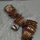 9 Ft Rain Chain, Thick Metal Rain Gutter Chains with 12 Gold Flower Cups, Adjustable Rain Catcher Chain for Eaves Drainage, Replacement for Downspout, Outdoor Decor