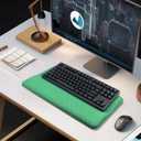 Computer Keyboard Stand Pad with Wrist Rest, Ergonomic Comfy Tilted Keyboard Stand Riser Holder Pad for Office Home (Green)