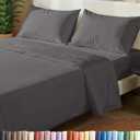 Extra Thick Heavyweight Queen Size 4 Piece Sheet Set  High End Super Luxury Bed Set  Premium Heavyweight Hotel Quality Sheets with Deep Pockets - Easy-Fit - Soft, Warm and Wrinkle Free - Dark Grey