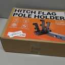 Hitch Flag Pole Holder, 90Adjustable & Quick Detach, 3 Triple Truck Flag Pole Mount for Jeep, Truck, Trailer, RV, Camper- Fit Standard 2" Hitch Receiver, Heavy Duty, Powder-Coated Finish