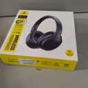 Baseus Bass BH1 Lite Bluetooth Headphones Over Ear, SuperBass, 80H Playtime,AI ENC Clear Calls, Comfortable Fit, Smart App Control, Bluetooth 6.0, Foldable Lightwight Headset for Travel -Inky Black