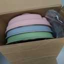 Nuogo 3 Pcs Stainless Steel Baby Suction Plates with Removable Silicone Shell 2-in-1 Metal Toddler Bowl Divided for Picky Eaters Kids Feeding Led Weaning Supplies, Dishwasher Safe (Blue,Pink,Green)