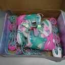 NEMONE Mermaid Inline Skates, 4 Sizes Adjustable Skates for Girls Kids with Light up Wheels, Indoor Beginner Outdoor for Kids Ages 4-6 5-8 6-12 8-12 Size M