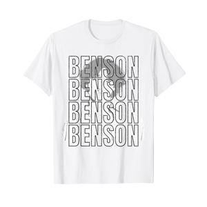 Benson First Name T With Glasses Personalized Vintage Tee T-Shirt, L