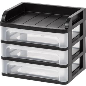 IRIS Small Desktop Drawer System, 1 Pack, Black