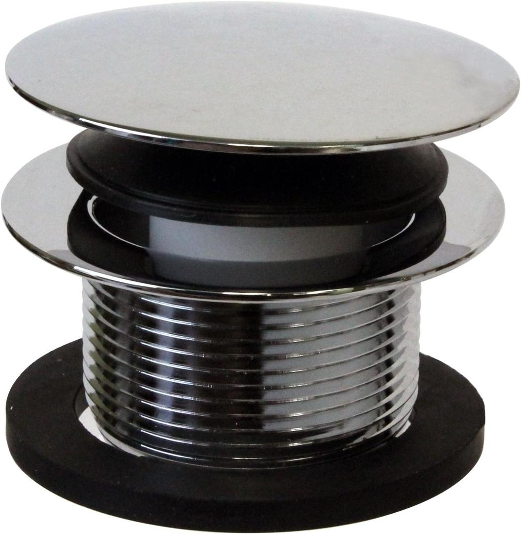 Westbrass A398R-26 1-1/2" NPSM Coarse Thread Mushroom Tip-Toe Bathtub Drain Stopper, Polished Chrome