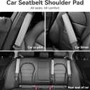 2PS seat Belt Cover pad,Faux Leather Seatbelt Covers Strap Shoulder Cushion for Driver Accessories,Backpack, Shoulder Bag (Grey)