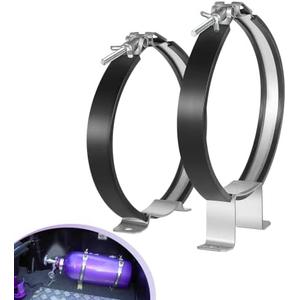 82013 Nitrous Oxide Bottle Bracket Mount Kit 7” Nos Single Bottle Holder Bracket for 10 lb and 15 lb Nitrous Bottle 4 Pack