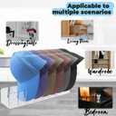 Hat Stands, 14-Slot Baseball Cap Organizer Rack, Clear Acrylic Hat Holder for Wall/Door/Closet-SpaceSaving Display &Dust-Proof Storage for Caps, Fitted Hats