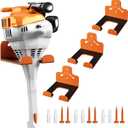 Garage Storage Trimmer Rack, Weed Whackers Holder Organizer Garden Power Tool Hanger Wall Mounted for Garage Trimmer, Hedge Trimmer, Grass Trimmer, Garden Tools,3 Packs(Orange)