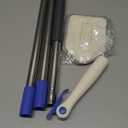 Tile Tub Scrubber Brush with 52-inch Adjustable Long Handle 3-in-1 Rotatable Shower Brush for Cleaning3 Different Replacement Brush Heads for Cleaning Tub Tile Bathroom Kitchen Walls Blue