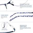 FONHCOO Bifocal Reading Glasses for Women, Metal Spring Hinge Blue Light Blocking Half Frame readers