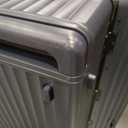 Aluminium Frame Checked-Luggage with Smooth Jelly Wheels, Hardside Zipperless Rolling Suitcase with TSA Lock (Blue, 24-Inch)