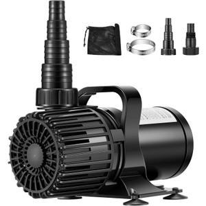 VIVOHOME 120W 2700GPH Submersible Water Pump with 180 Seamless Adjustable Nozzle and Barrier Bag for Koi Pond Waterfall Fountains Fish Tank