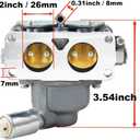 792295 796997 Carburetor 796258 CARB Compatible With B S 796227 796663 796227 V-Twin 20Hp 21Hp 23Hp 24Hp 25Hp Engines replacement 40G777 40H777 44M777 44P777 Lawn Mower